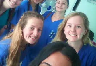group photo of medical volunteers