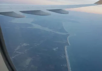 view from airplane window