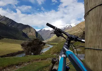 mountain bike in mountains