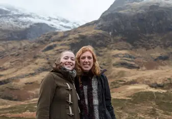 Glencoe with my French friend, Alice