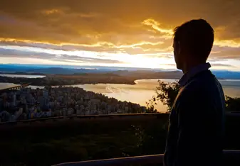 sunset over brazil