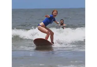 girl surfing