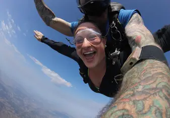 Skydiving in Byron Bay during semester break