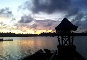 River house sunset 