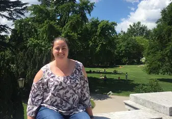 woman in park