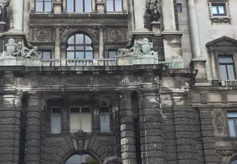 woman outside building