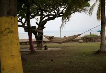 A local in a hammock in Puntarenas. Almost unreal, but this is their everyday!