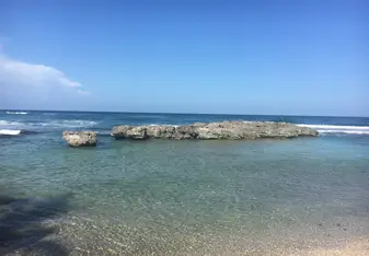 The beach next to our hotel