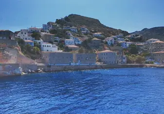 view of greek island