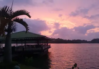sunset over water