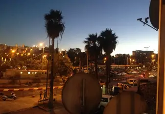 city at dusk