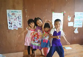 Part of the kindergarten class 