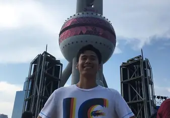 A picture of me in front of the Pearl Tower