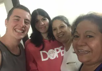 Con mi familia en Chile