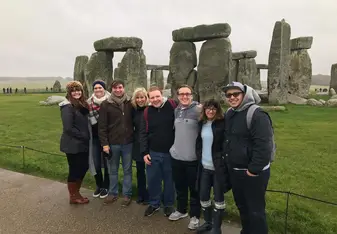 group photo at Stonehenge