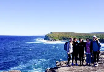 group photo on coast