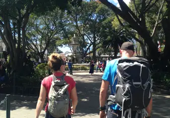 Walking through Antigua