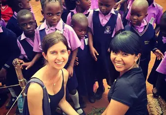 Visiting a school in Kampala