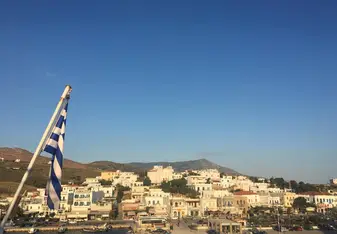 View from the ferry to Hydra!