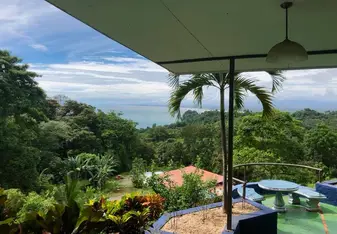 You can see the ocean, mountains, and jungle all from the balcony at school!