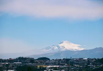 View of the volcano, Cayambe, from one of the L&LI apartments