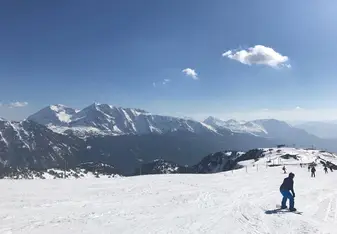 Snowboarding in the French Alpes