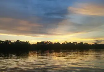 Beautiful sunset in the Guaviare department, the ''door'' to the Amazon region. 