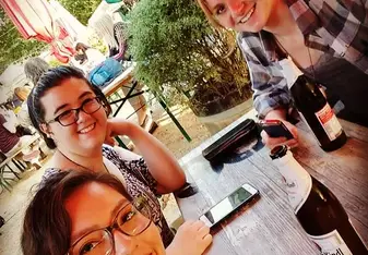 Chilling at one of dozens of biergartens in Berlin 