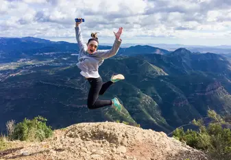 Jumping for joy on Montserrat