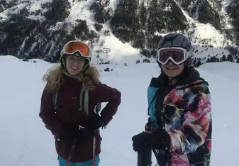 Skiing in the Swiss Alps