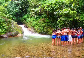 group photo in water