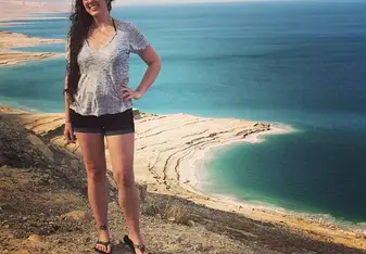 woman at dead sea