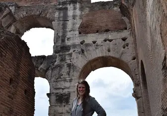 woman at Collosseum 