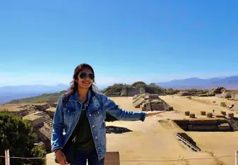 Getting to know part of the Oaxaca ruins!