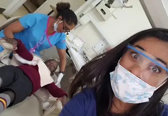 Live assisting with a patient