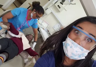Live assisting with a patient