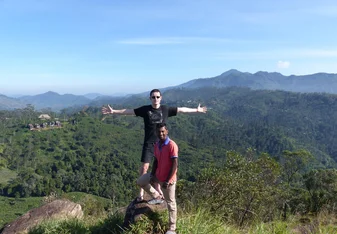 two men on top of mountain