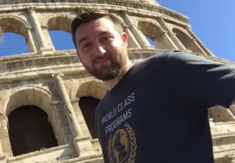 Colin at the Colosseum