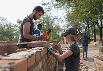 group building wall