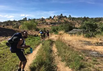 hikers on trail