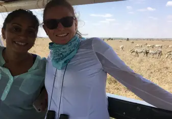 woman on safari