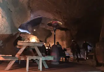 dinner in a cave the first night
