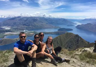 The crew on top of Roy's Peak 