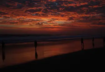 sunset of Kuta beach