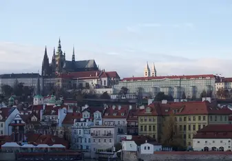 A view of the Prague Castle from across the Vltava River