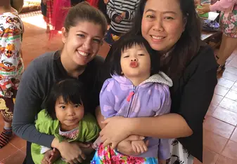 Female with children