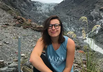 woman, mountain