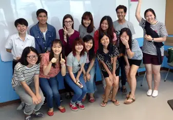 women and male students 