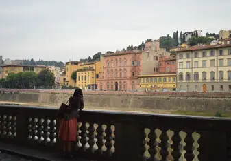 woman, italy, architecture 
