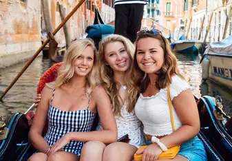 women on gondola 
